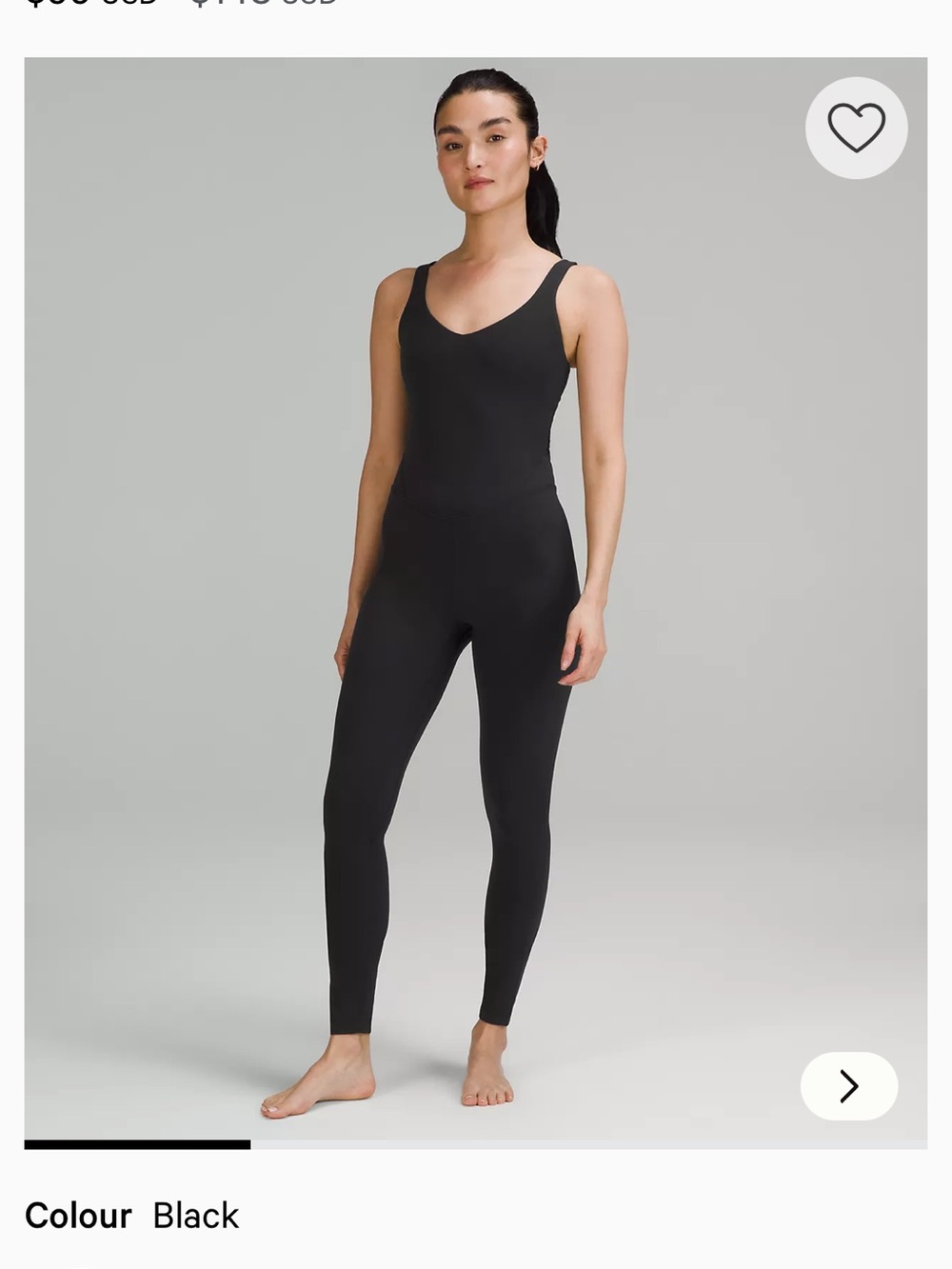 lululemon athletica Black One-Piece Jumpsuit